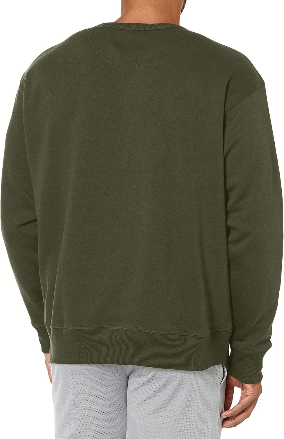 image:imageChampion Mens Mens Crewneck Fleece Sweatshirt Standard Fit Midweight C Logo Available in Regular and Big amp TallHiker Green C Logo