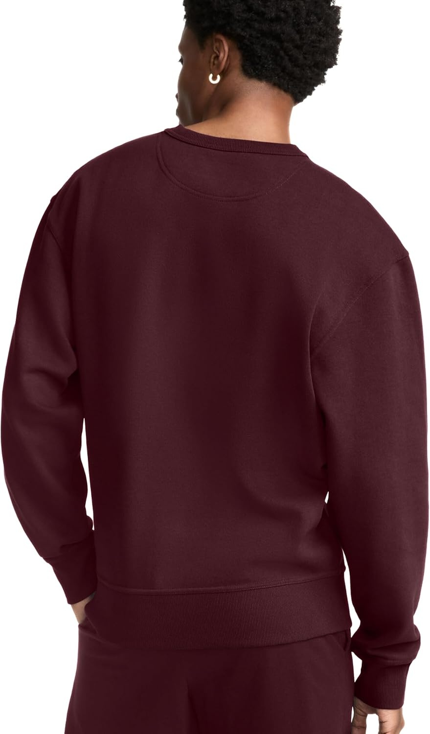 image:imageChampion Mens Mens Crewneck Fleece Sweatshirt Standard Fit Midweight C Logo Available in Regular and Big amp TallMaroon C Logo