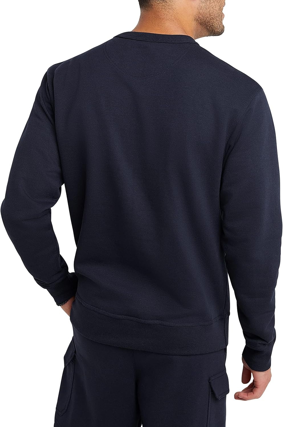 image:imageChampion Mens Mens Crewneck Fleece Sweatshirt Standard Fit Midweight C Logo Available in Regular and Big amp TallNavy C Logo