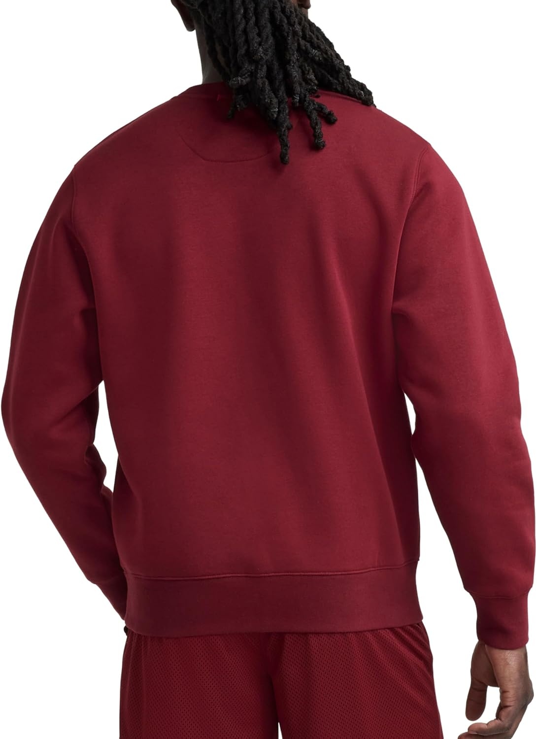 image:imageChampion Mens Mens Crewneck Fleece Sweatshirt Standard Fit Midweight C Logo Available in Regular and Big amp TallPomegranate C Logo