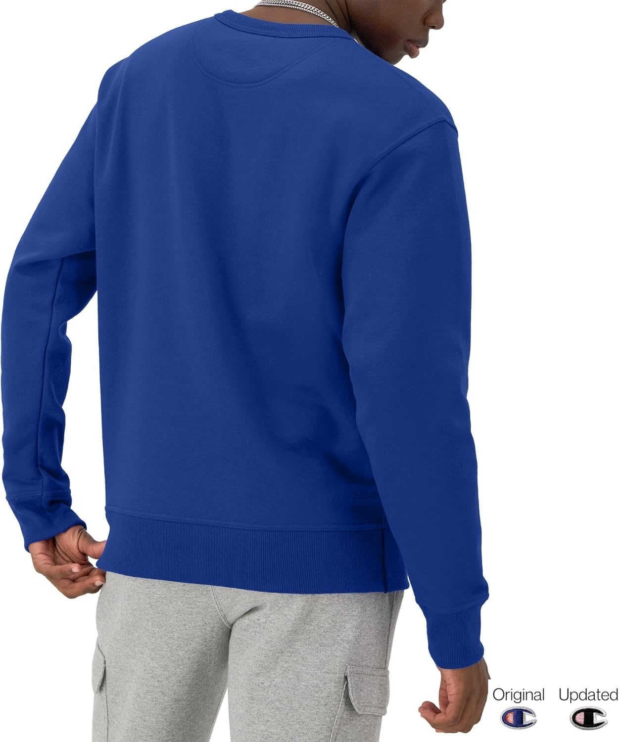 image:imageChampion Mens Mens Crewneck Fleece Sweatshirt Standard Fit Midweight C Logo Available in Regular and Big amp TallSurf the Web C Logo