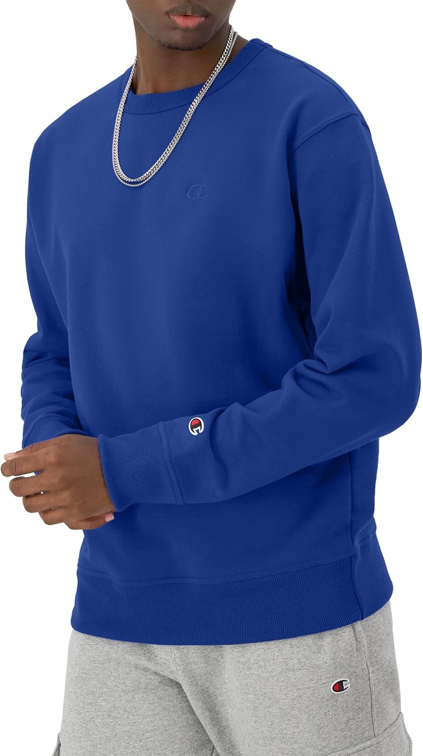 image:imageChampion Mens Mens Crewneck Fleece Sweatshirt Standard Fit Midweight C Logo Available in Regular and Big amp TallSurf the Web C Logo