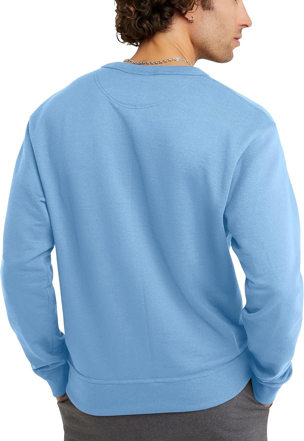 image:imageChampion Mens Mens Crewneck Fleece Sweatshirt Standard Fit Midweight C Logo Available in Regular and Big amp TallSwiss Blue C Logo