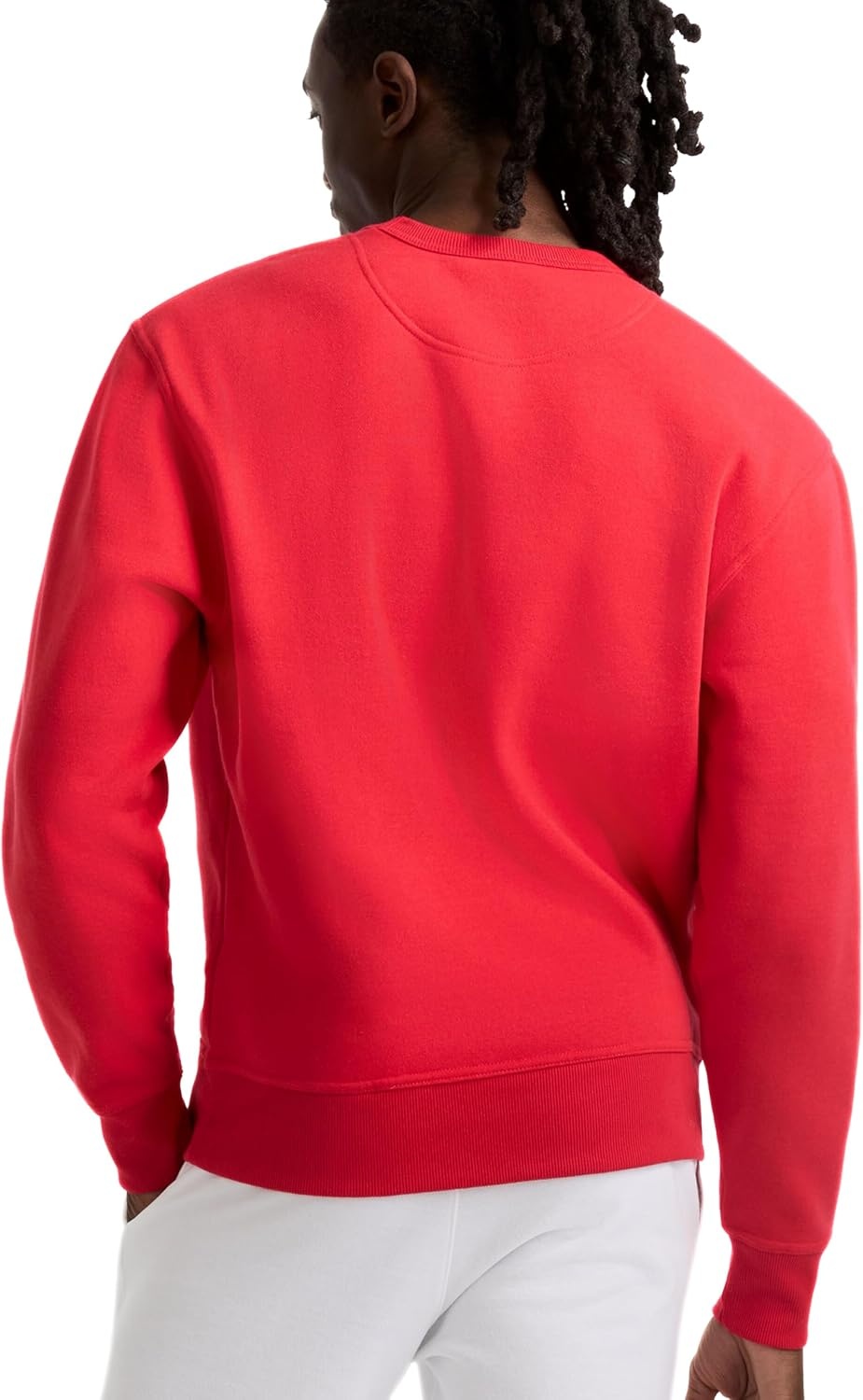 image:imageChampion Mens Mens Crewneck Fleece Sweatshirt Standard Fit Midweight C Logo Available in Regular and Big amp TallTango Red C Logo
