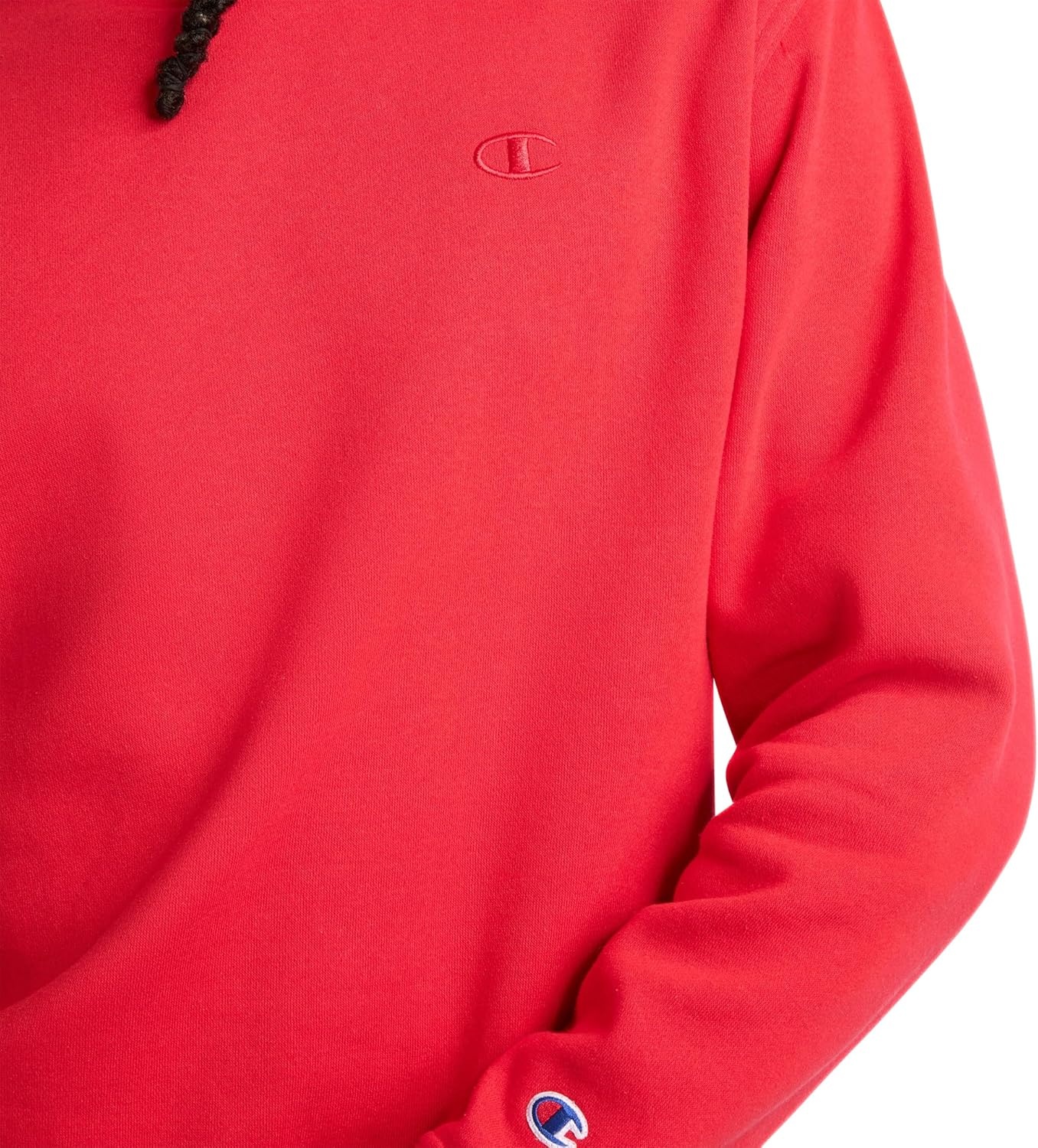 image:imageChampion Mens Mens Crewneck Fleece Sweatshirt Standard Fit Midweight C Logo Available in Regular and Big amp TallTango Red C Logo