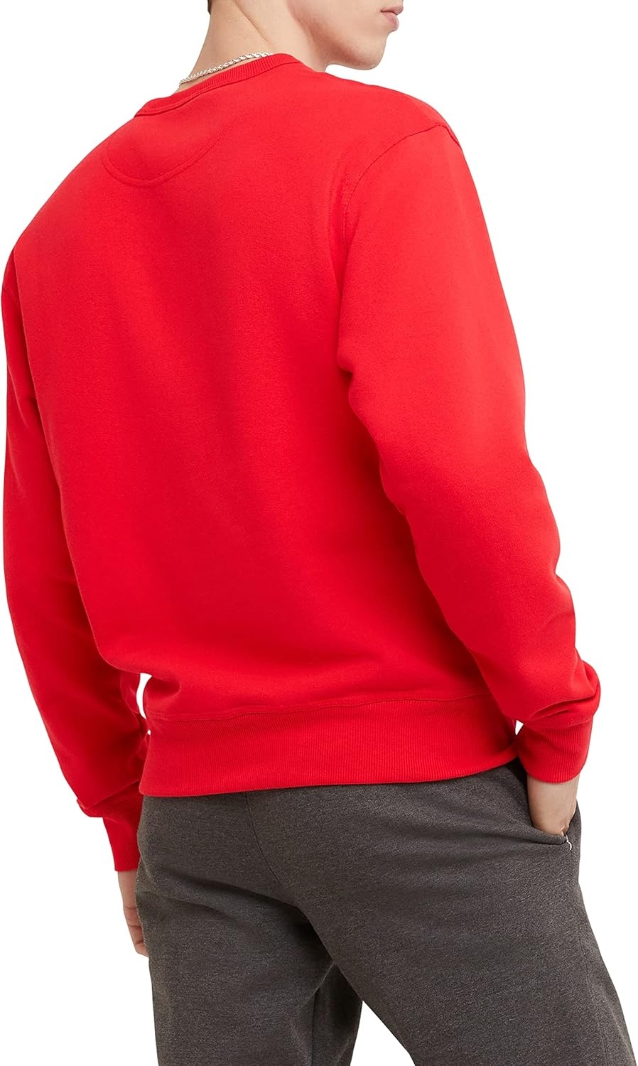 image:imageChampion Mens Mens Crewneck Fleece Sweatshirt Standard Fit Midweight C Logo Available in Regular and Big amp TallTeam Red Scarlet C Logo