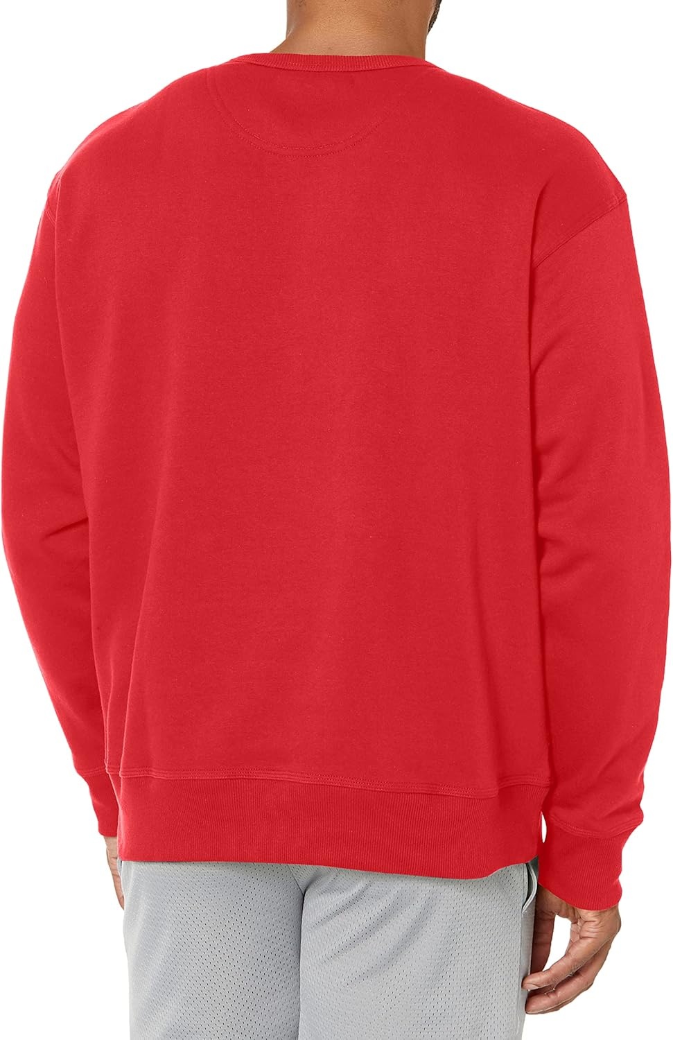image:imageChampion Mens Mens Crewneck Fleece Sweatshirt Standard Fit Midweight C Logo Available in Regular and Big amp TallTeam Red Scarlet C Logo