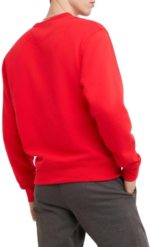 image:imageChampion Mens Mens Crewneck Fleece Sweatshirt Standard Fit Midweight C Logo Available in Regular and Big amp TallTeam Red Scarlet C Logo