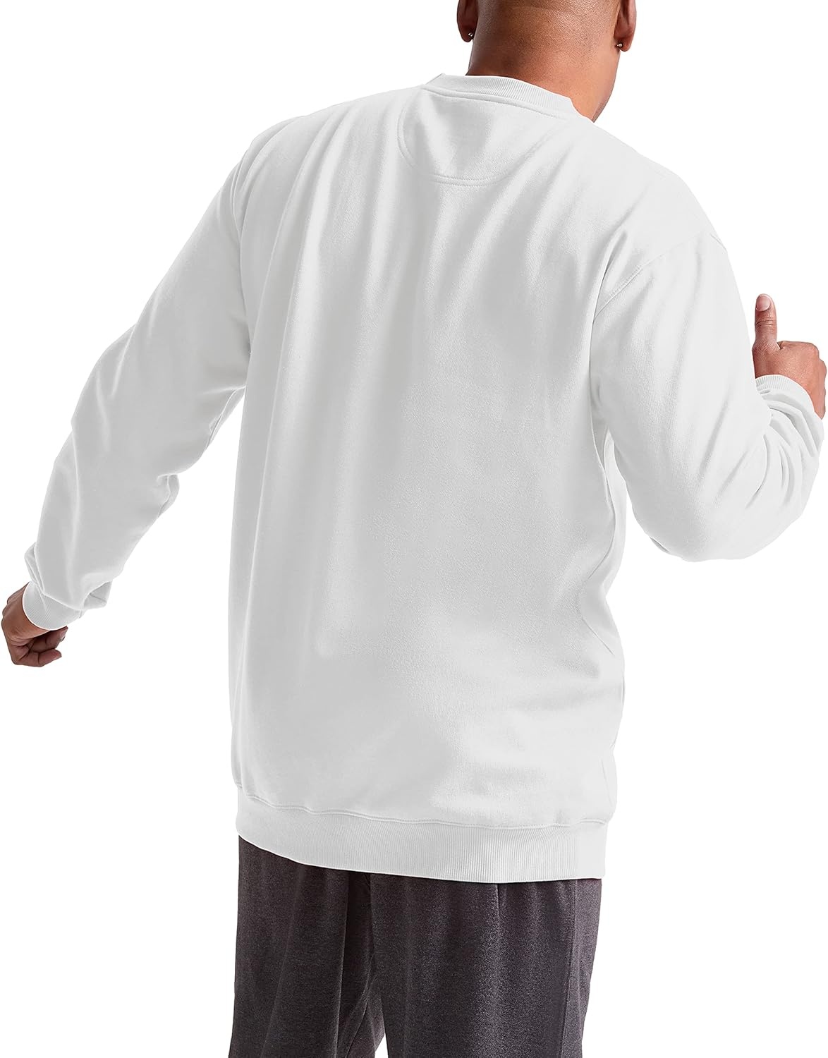 image:imageChampion Mens Mens Crewneck Fleece Sweatshirt Standard Fit Midweight C Logo Available in Regular and Big amp TallWhite C Logo