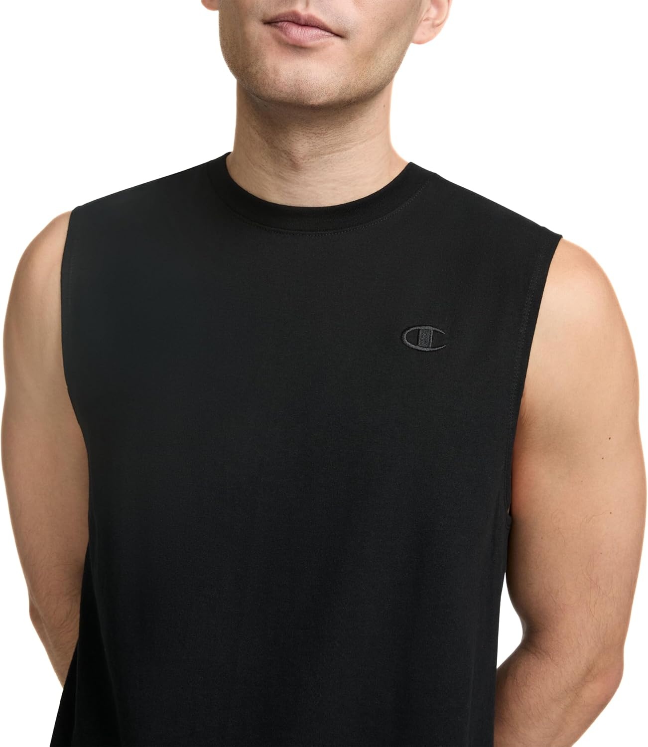 image:imageChampion Mens Muscle Tank Classic Graphic Muscle Tee Sleeveless Tshirt for Men Reg Or Big amp TallBlack C Logo