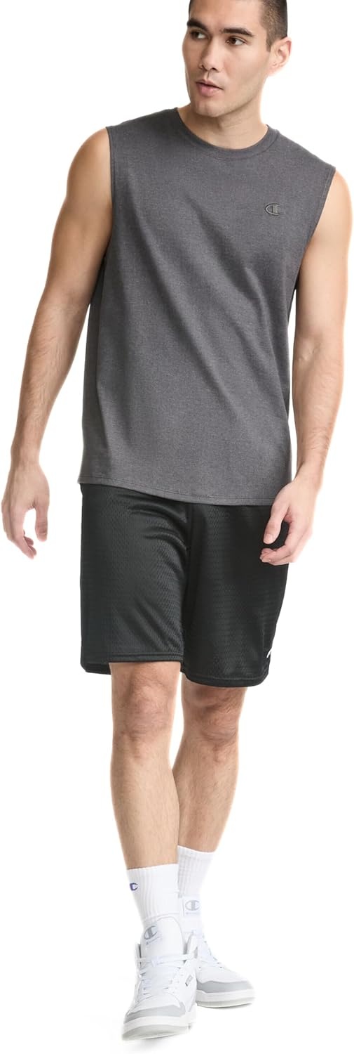 image:imageChampion Mens Muscle Tank Classic Graphic Muscle Tee Sleeveless Tshirt for Men Reg Or Big amp TallGranite Grey Heather