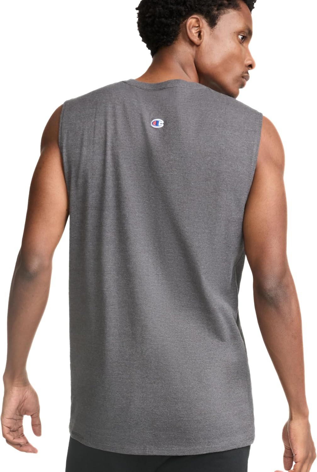 image:imageChampion Mens Muscle Tank Classic Graphic Muscle Tee Sleeveless Tshirt for Men Reg Or Big amp TallGranite Heather Classic Script Logo