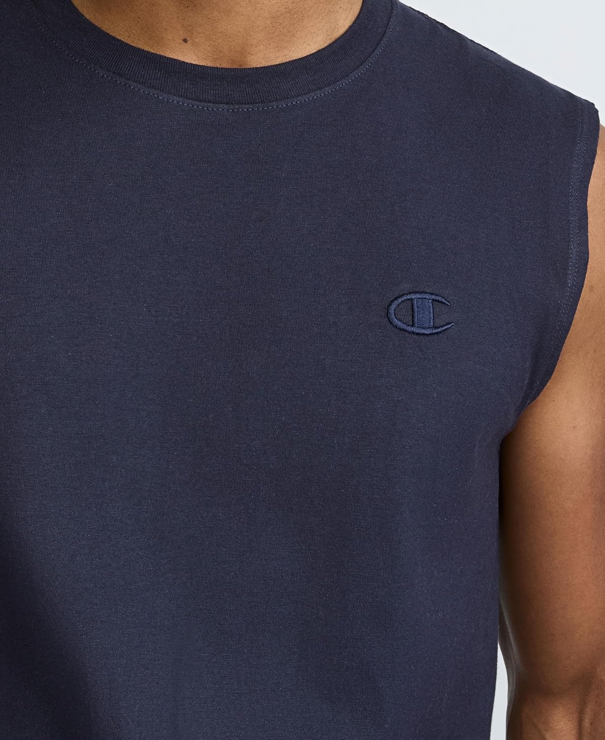 image:imageChampion Mens Muscle Tank Classic Graphic Muscle Tee Sleeveless Tshirt for Men Reg Or Big amp TallNavy C Logo