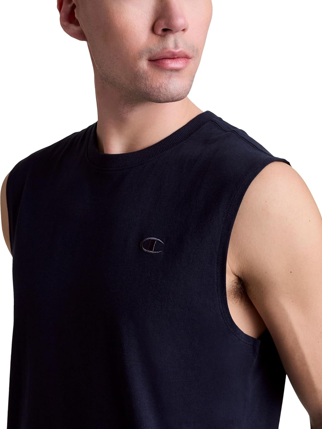 image:imageChampion Mens Muscle Tank Classic Graphic Muscle Tee Sleeveless Tshirt for Men Reg Or Big amp TallNavy C Logo
