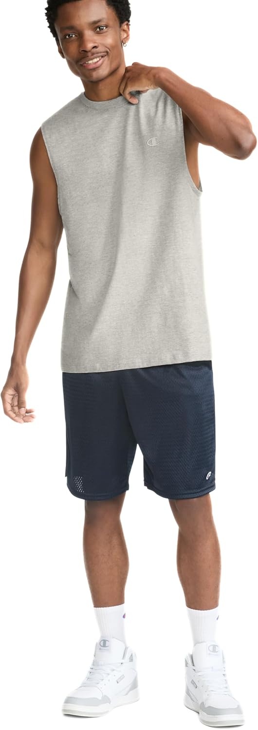 image:imageChampion Mens Muscle Tank Classic Graphic Muscle Tee Sleeveless Tshirt for Men Reg Or Big amp TallOxford Grey Heather