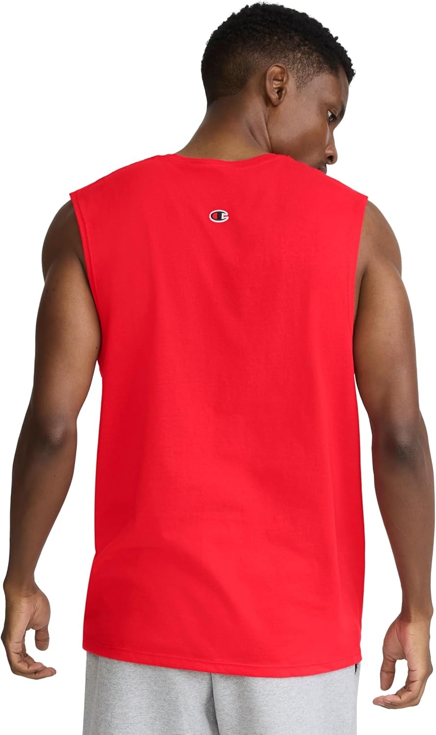 image:imageChampion Mens Muscle Tank Classic Graphic Muscle Tee Sleeveless Tshirt for Men Reg Or Big amp TallScarlet Classic Script Logo