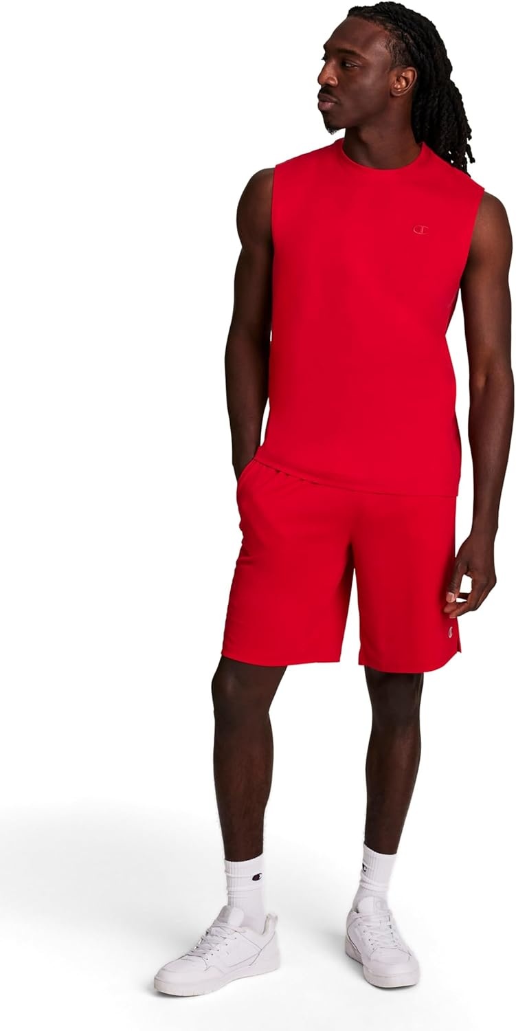 image:imageChampion Mens Muscle Tank Classic Graphic Muscle Tee Sleeveless Tshirt for Men Reg Or Big amp TallTango Red