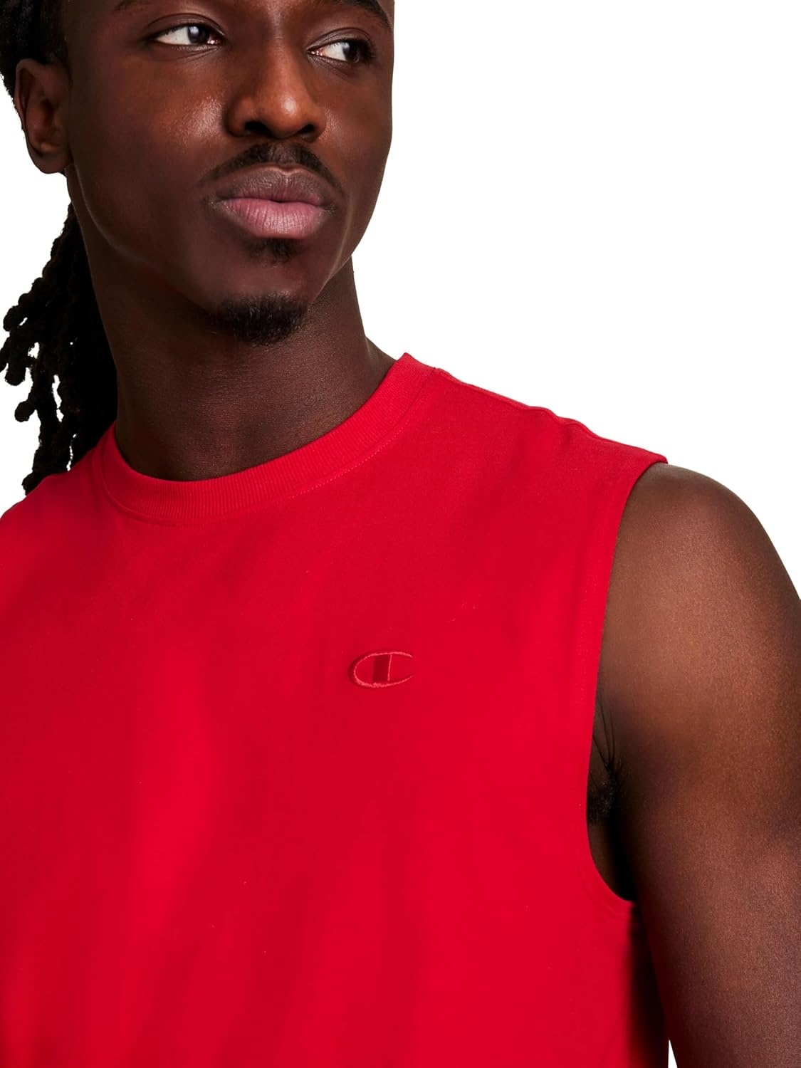 image:imageChampion Mens Muscle Tank Classic Graphic Muscle Tee Sleeveless Tshirt for Men Reg Or Big amp TallTango Red