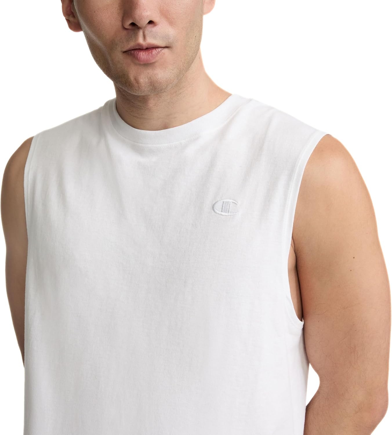 image:imageChampion Mens Muscle Tank Classic Graphic Muscle Tee Sleeveless Tshirt for Men Reg Or Big amp TallWhite C Logo