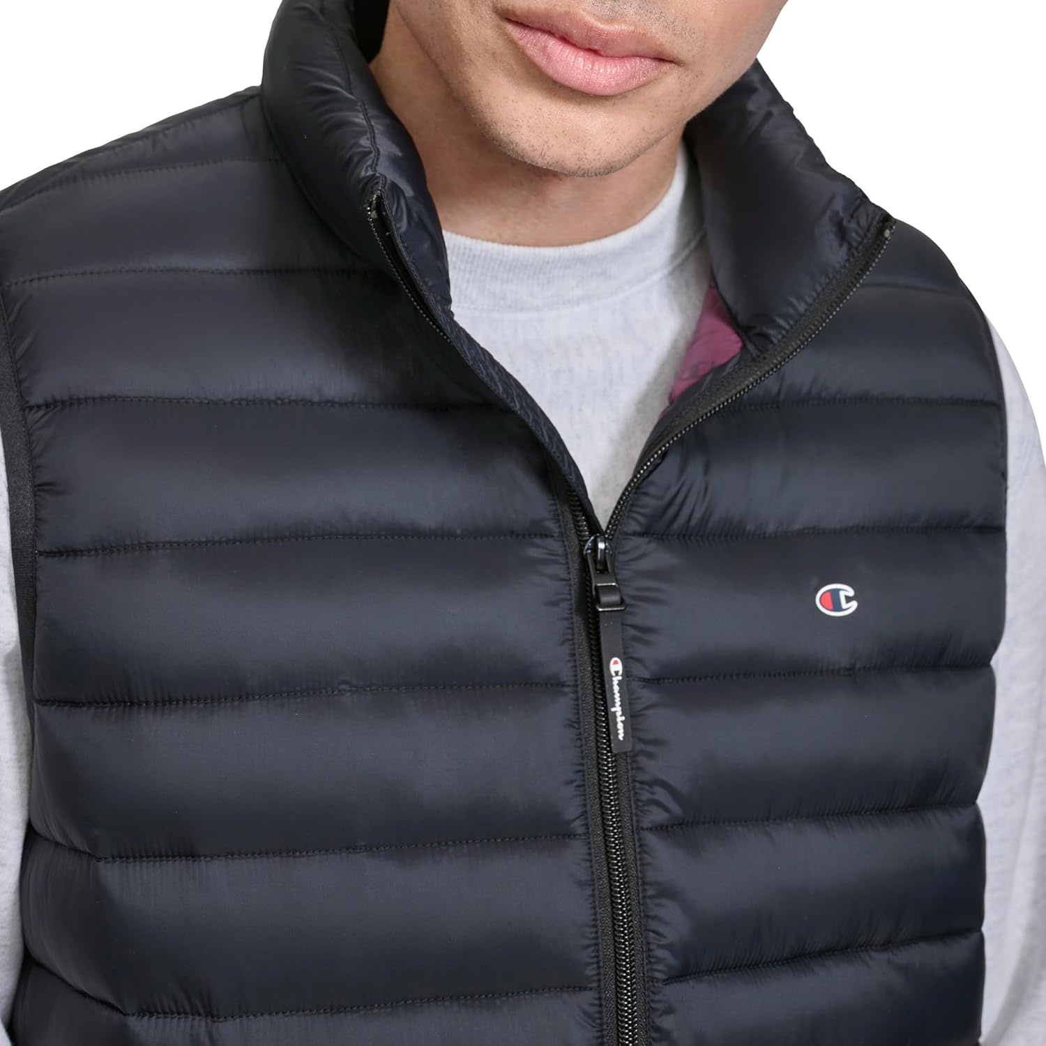 image:imageChampion Mens Packable Puffer Vest With Stand CollarBlack