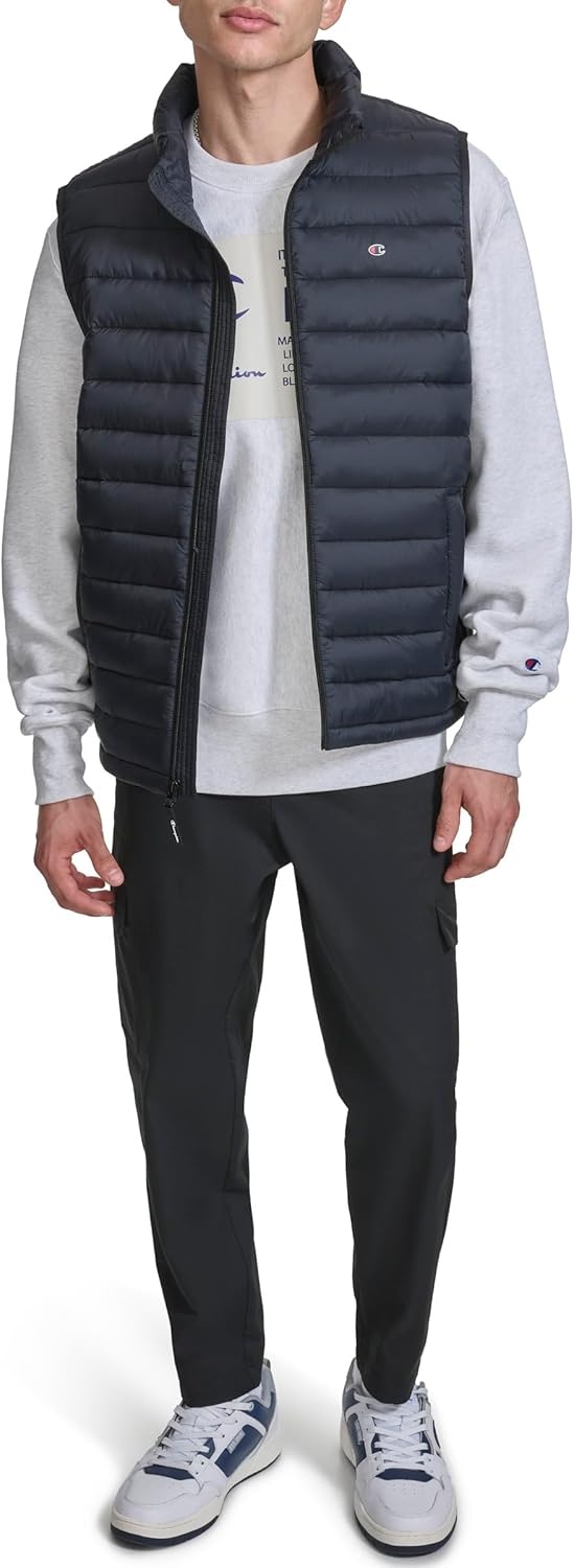 image:imageChampion Mens Packable Puffer Vest With Stand CollarBlack