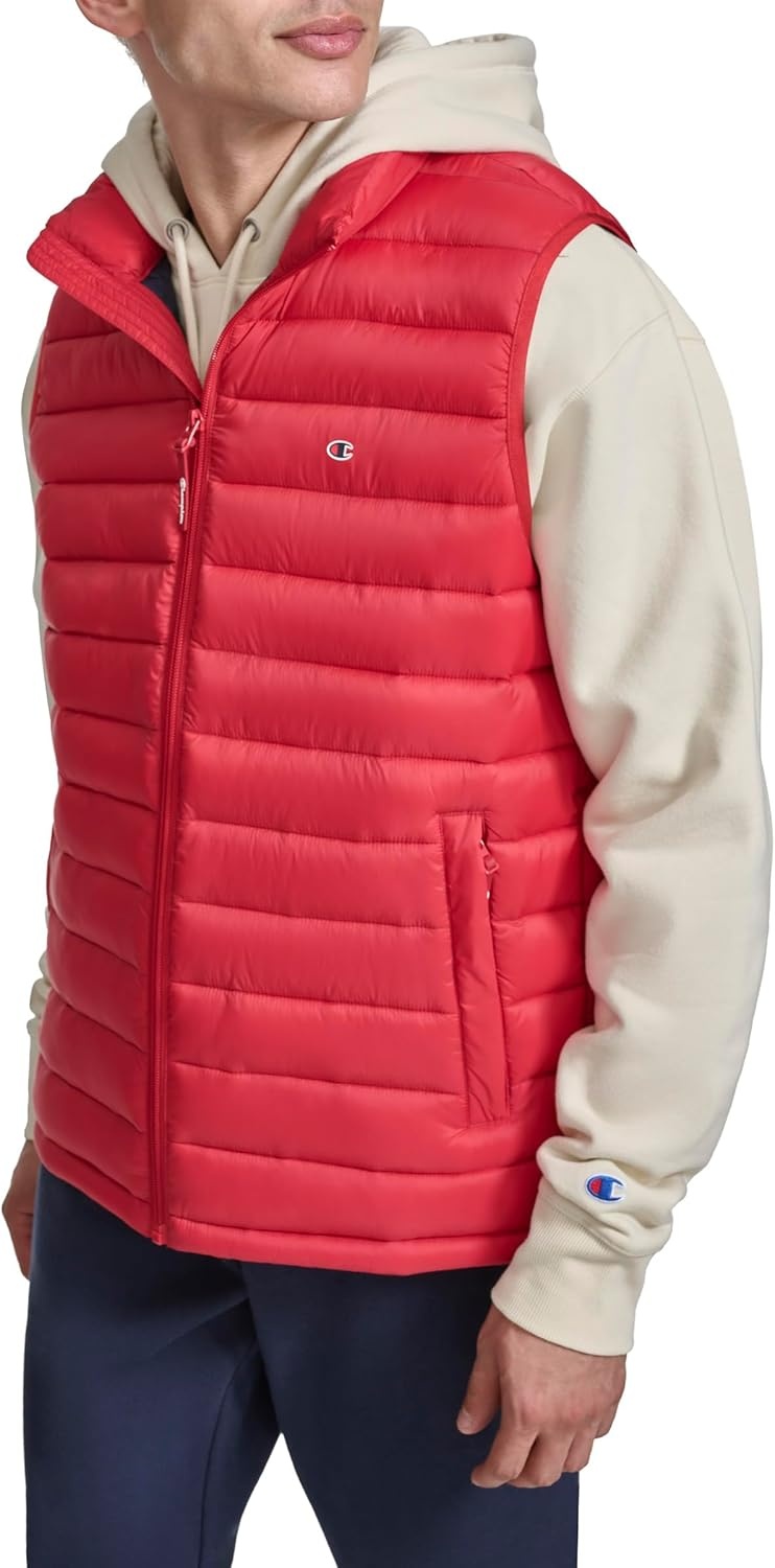 image:imageChampion Mens Packable Puffer Vest With Stand CollarChili Pepper