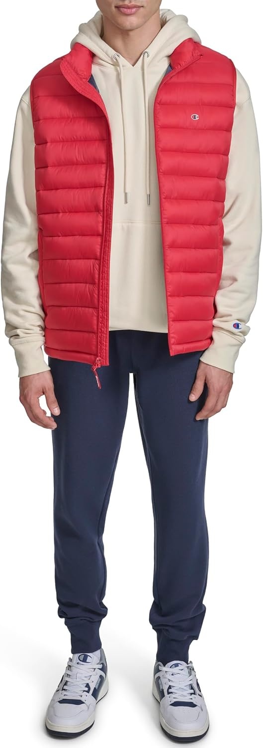 image:imageChampion Mens Packable Puffer Vest With Stand CollarChili Pepper