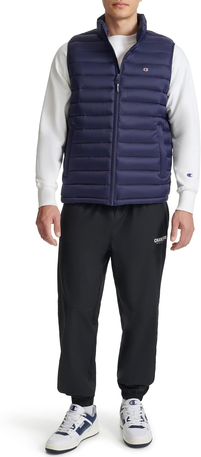 image:imageChampion Mens Packable Puffer Vest With Stand CollarPeacoat