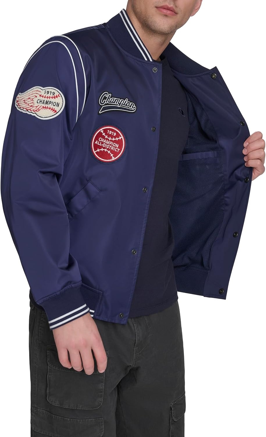 image:imageChampion Mens Patch Varsity Bomber JacketPeacoat