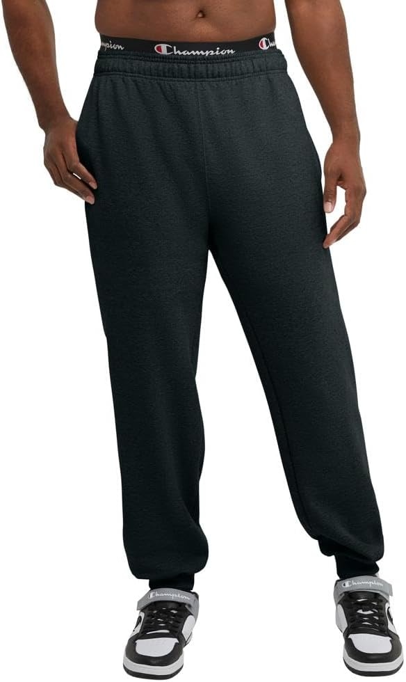 image:imageChampion Mens Powerblend Fleece JoggersBlack C Patch Logo