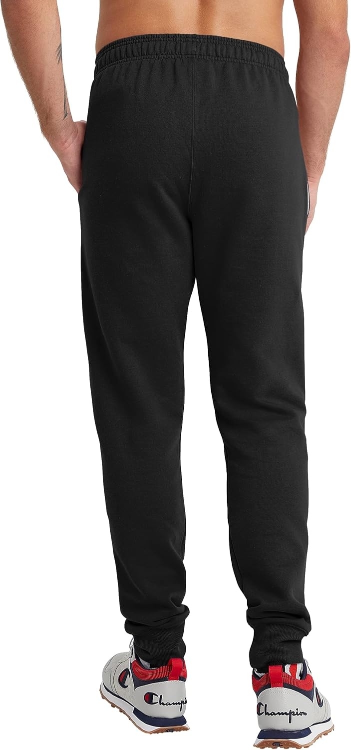 image:imageChampion Mens Powerblend Fleece JoggersBlack Classic Script Logo