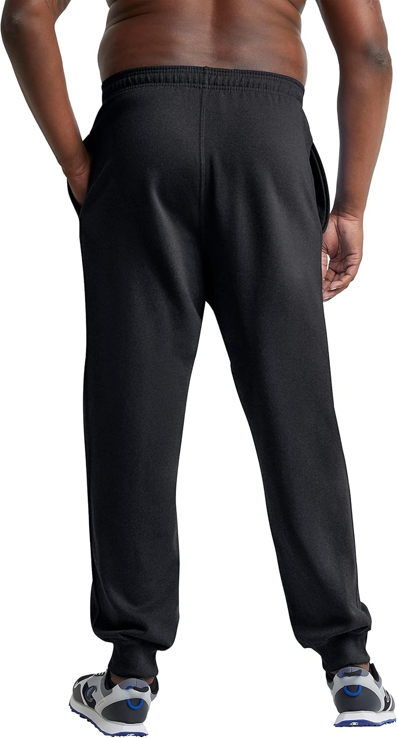 image:imageChampion Mens Powerblend Fleece JoggersBlack Classic Script Logo