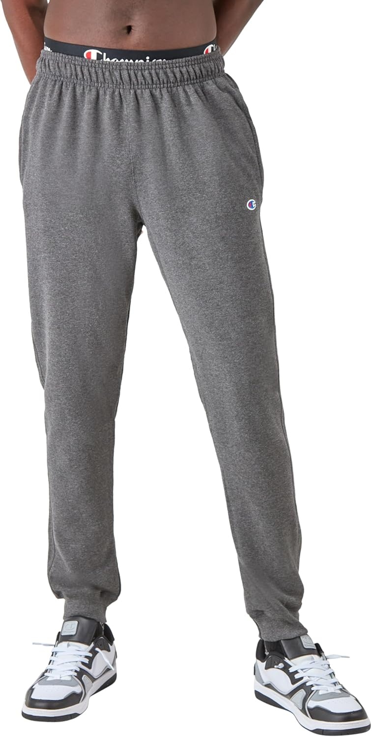 image:imageChampion Mens Powerblend Fleece JoggersGranite Heather C Logo