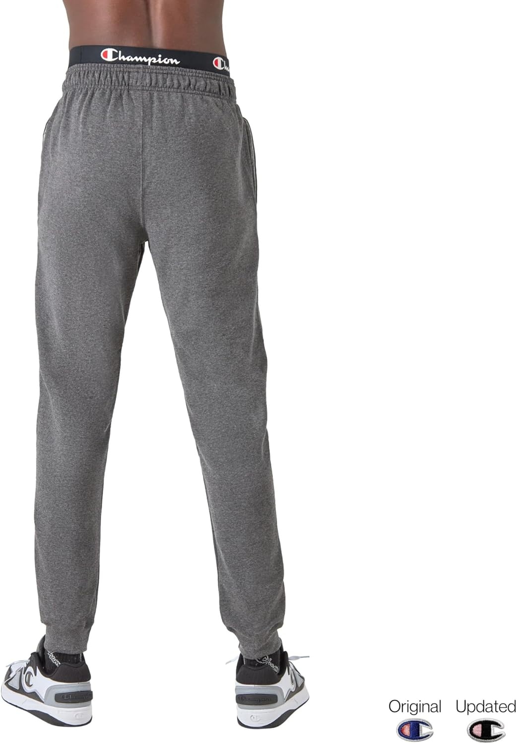 image:imageChampion Mens Powerblend Fleece JoggersGranite Heather C Logo