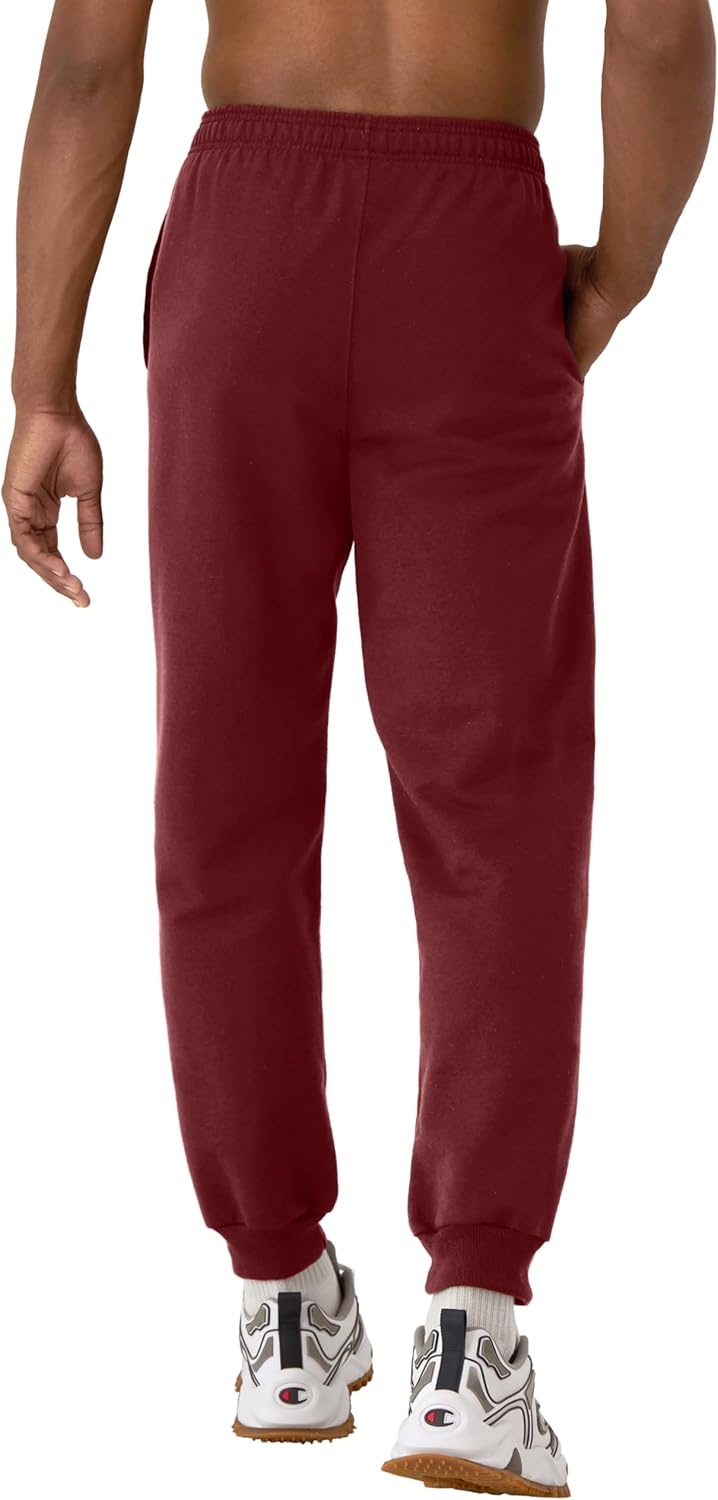 image:imageChampion Mens Powerblend Fleece JoggersMaroon 3vs C Patch Logo