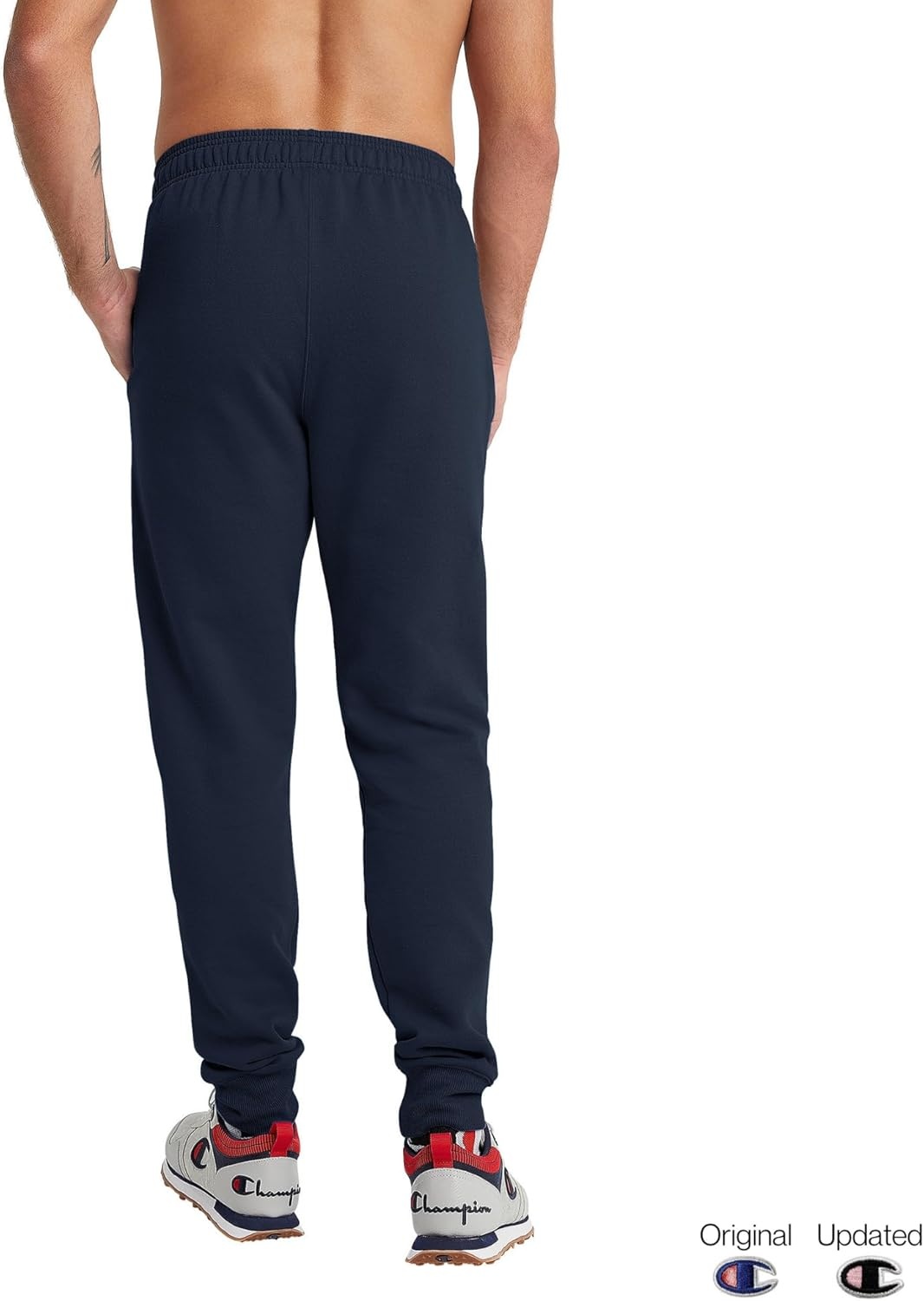 image:imageChampion Mens Powerblend Fleece JoggersNavy Classic Script Logo