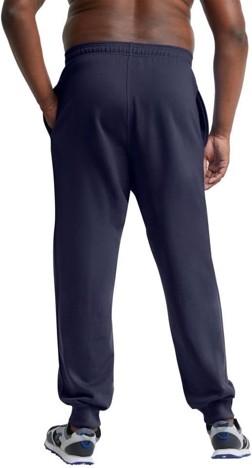 image:imageChampion Mens Powerblend Fleece JoggersNavy Classic Script Logo