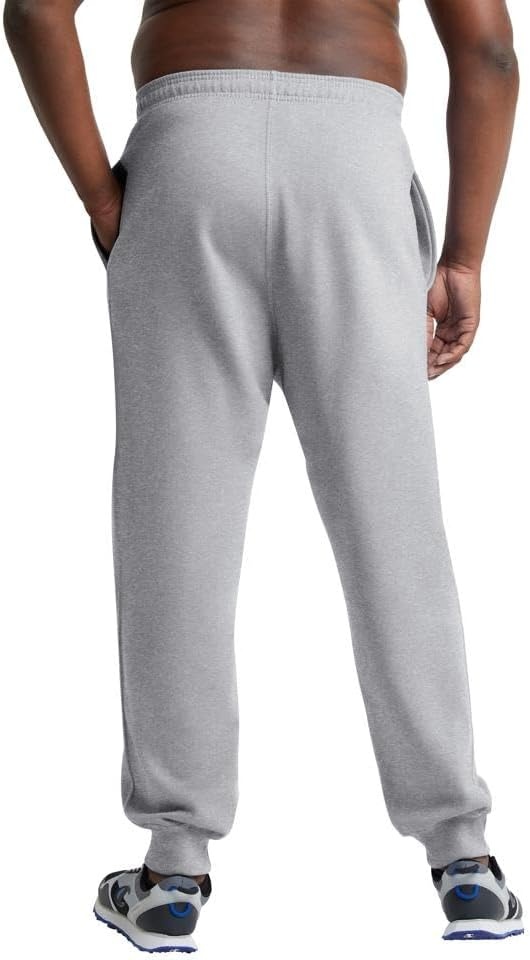 image:imageChampion Mens Powerblend Fleece JoggersOxford Gray Classic Script Logo