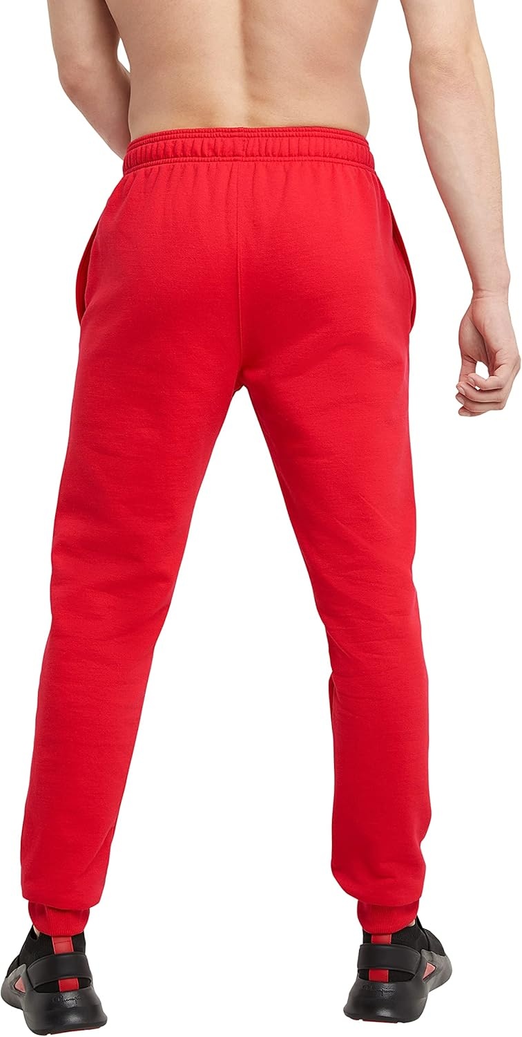 image:imageChampion Mens Powerblend Fleece JoggersScarlet C Patch Logo