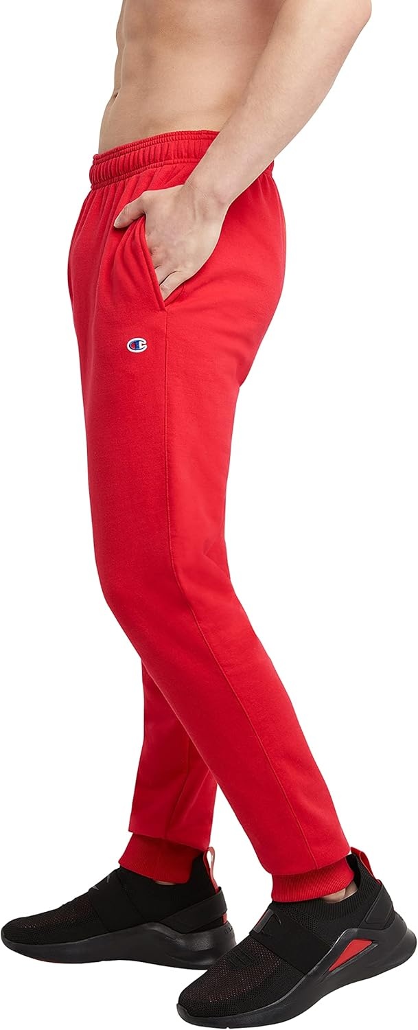 image:imageChampion Mens Powerblend Fleece JoggersScarlet C Patch Logo