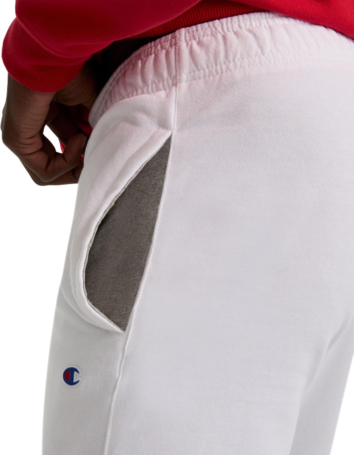 image:imageChampion Mens Powerblend Fleece JoggersWhite C Patch Logo