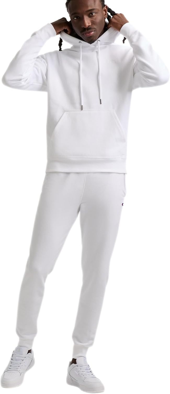image:imageChampion Mens Powerblend Fleece JoggersWhite C Patch Logo
