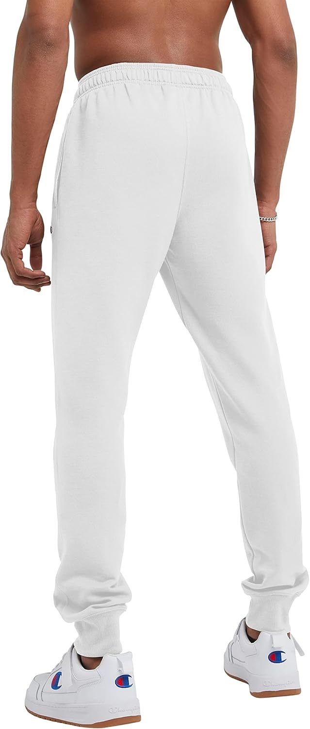 image:imageChampion Mens Powerblend Fleece JoggersWhite Script