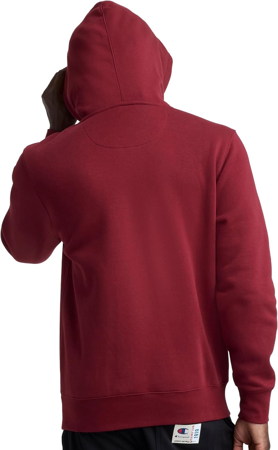 image:imageChampion Mens Pullover Graphic Fleece Hoodie Standard Fit Midweight Fleece Classic Script LogoPomegranate