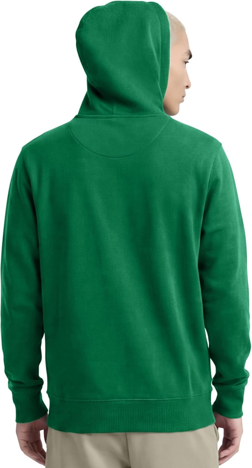 image:imageChampion Mens Pullover Graphic Fleece Hoodie Standard Fit Midweight Fleece Classic Script LogoVerdant Green