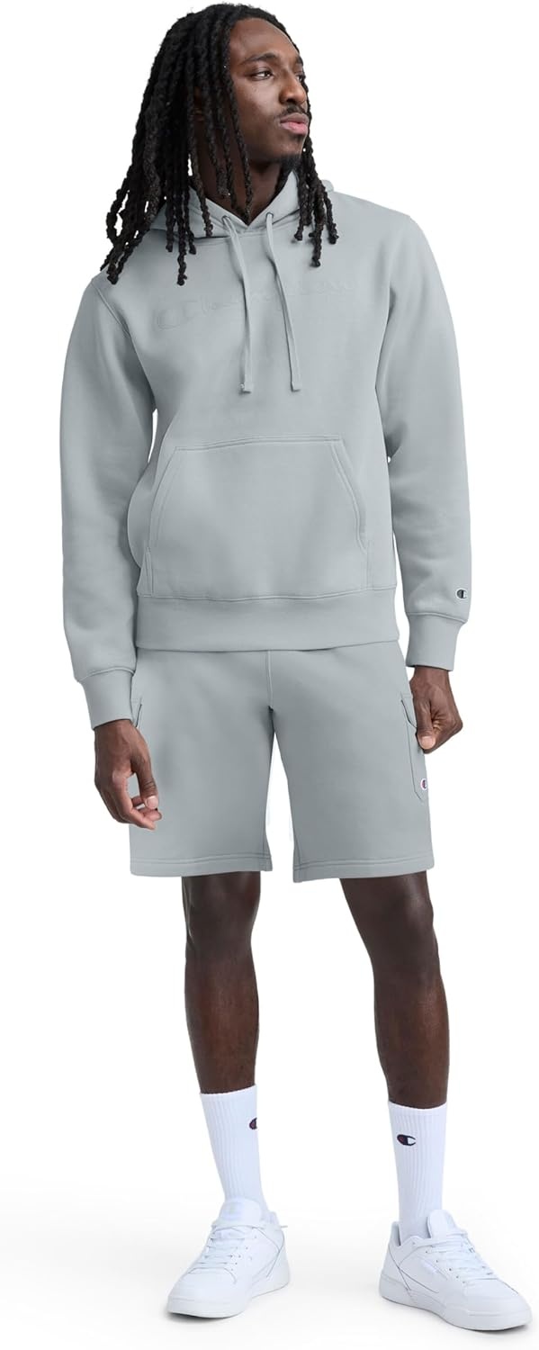 image:imageChampion Mens Pullover Graphic Fleece Hoodie Standard Fit Midweight Fleece Tonal Script LogoQuarry