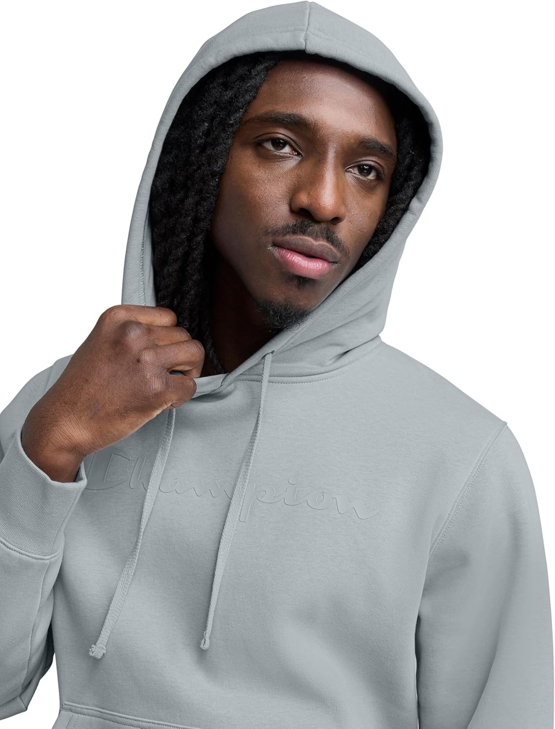 image:imageChampion Mens Pullover Graphic Fleece Hoodie Standard Fit Midweight Fleece Tonal Script LogoQuarry