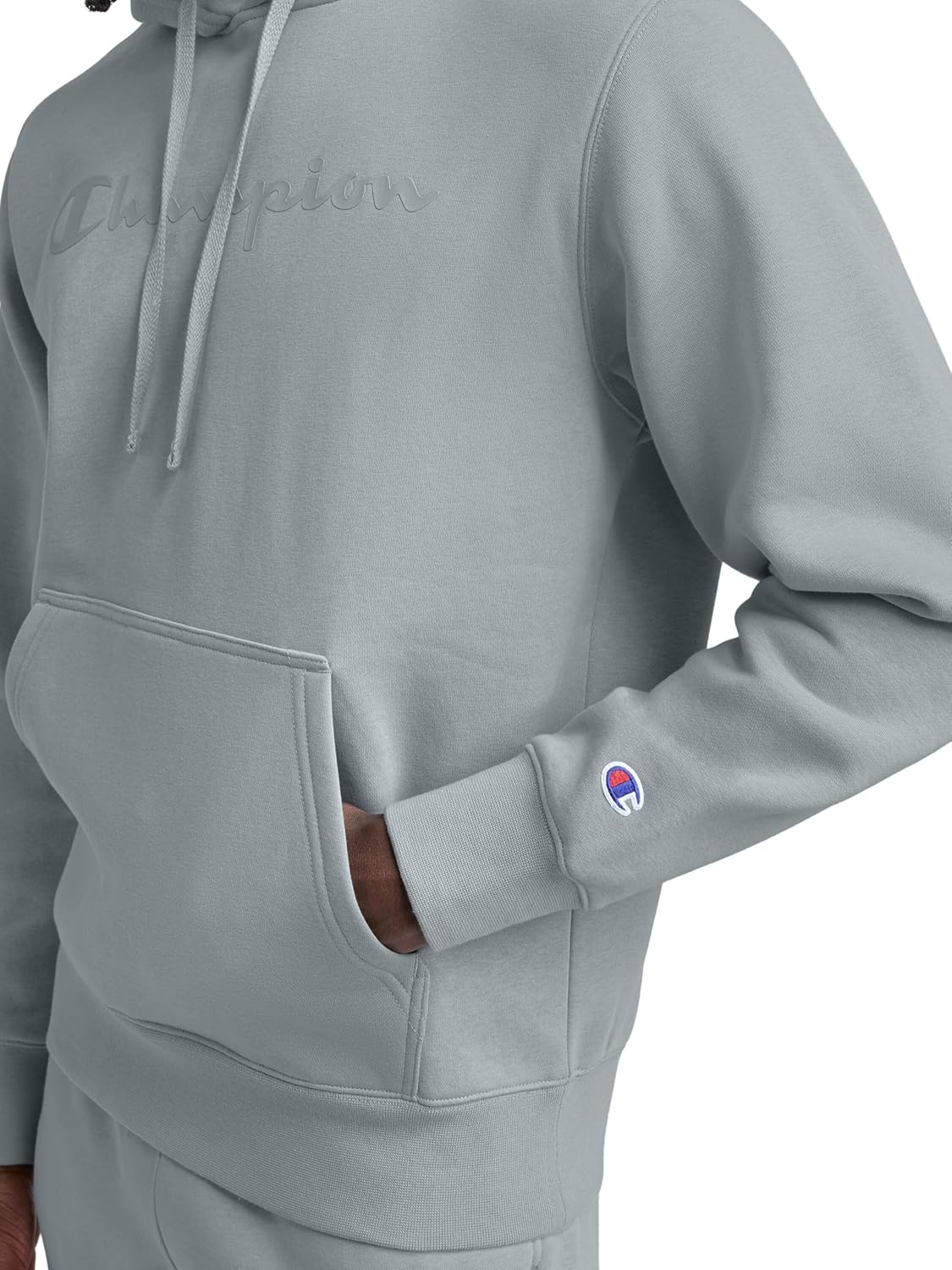 image:imageChampion Mens Pullover Graphic Fleece Hoodie Standard Fit Midweight Fleece Tonal Script LogoQuarry
