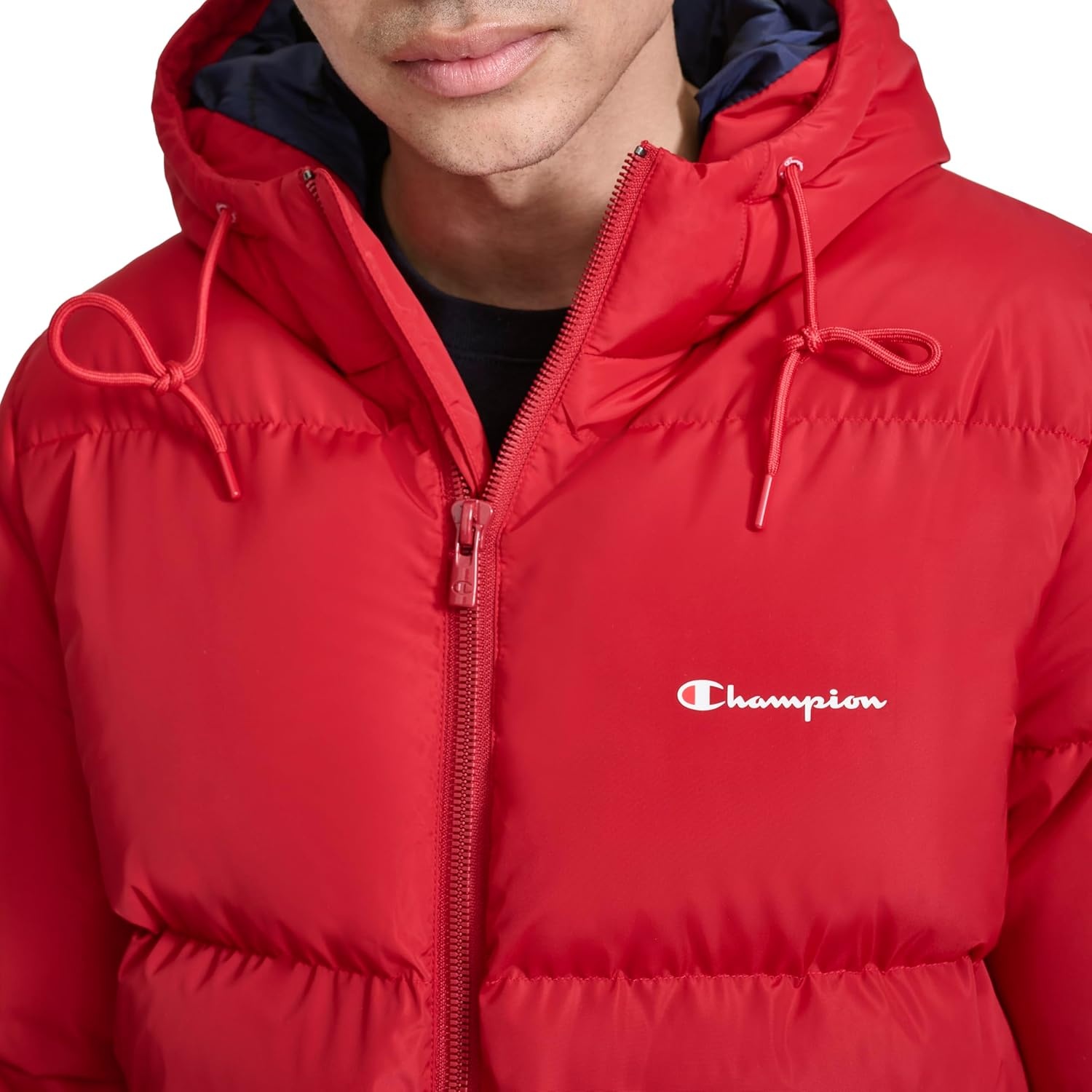 image:imageChampion Mens Quilted Fullzip Hooded Puffer JacketChili Pepper