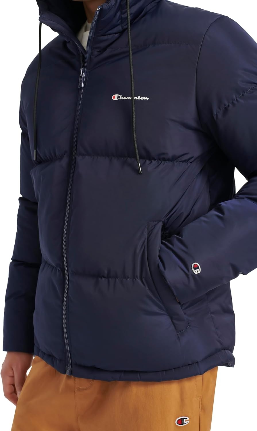 image:imageChampion Mens Quilted Fullzip Hooded Puffer JacketPeacoat
